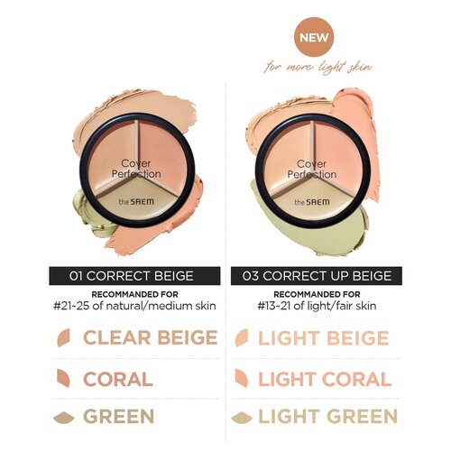 The Saem Cover Perfection Triple Pot Concealer 4.5g*3 set