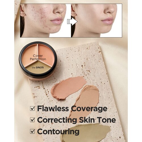 The Saem Cover Perfection Triple Pot Concealer 4.5g*3 set