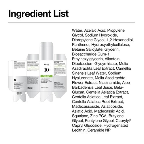 ANUA Azelaic Acid 10 Hyaluron Redness Soothing Serum 30mL