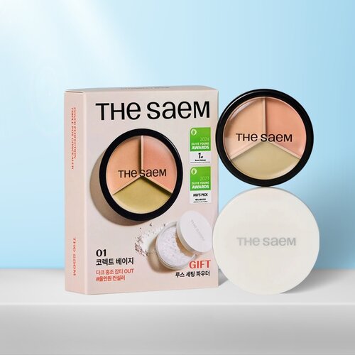The Saem Cover Perfection Triple Pot Concealer 4.5g*3 set The Saem Cover Perfection Triple Pot Concealer 4.5g*3 set