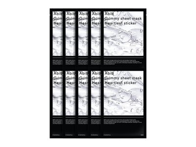 Abib Gummy Sheet Mask 10pcs #Heartleaf Sticker