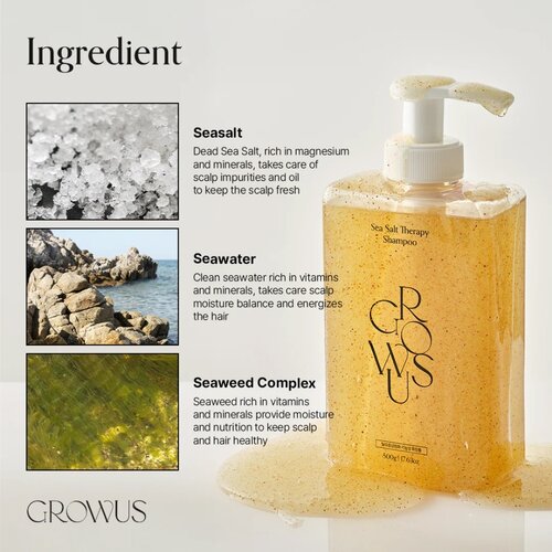 GROWUS Sea Salt Therapy Shampoo EX 500g