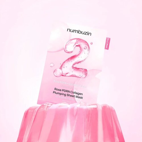 numbuz:n No.02 Rose PDRN Collagen Plumping Sheet Mask 1pc