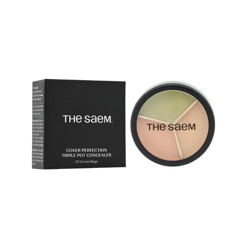 The Saem Cover Perfection Triple Pot Concealer 4.5g*3 #01 Correct Beige