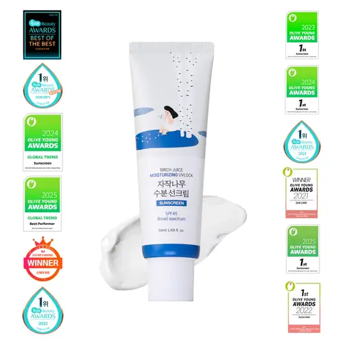 Round Lab Birch Moisturizing Sunscreen SPF 50+, 2 x 50 mL