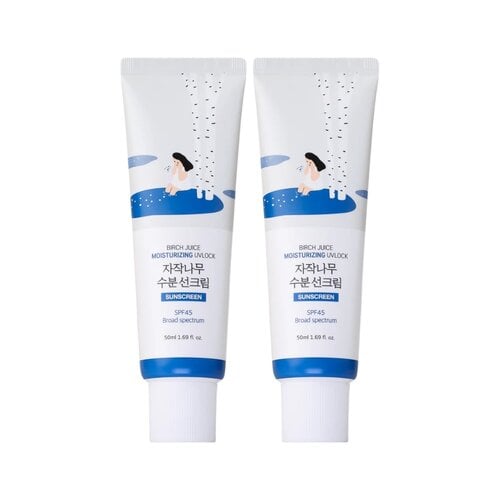Round Lab Birch Moisturizing Sunscreen SPF 50+, 2 x 50 mL Round Lab Birch Moisturizing Sunscreen SPF 50+, 2 x 50 mL