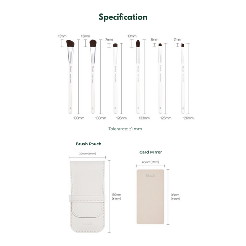FILLIMILLI Eye Make Up Brush Set (6) FILLIMILLI Eye Make Up Brush Set (6)