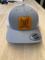 Unity Hockey  Leather Patch SnapBack Trucker Hat-Grey & White