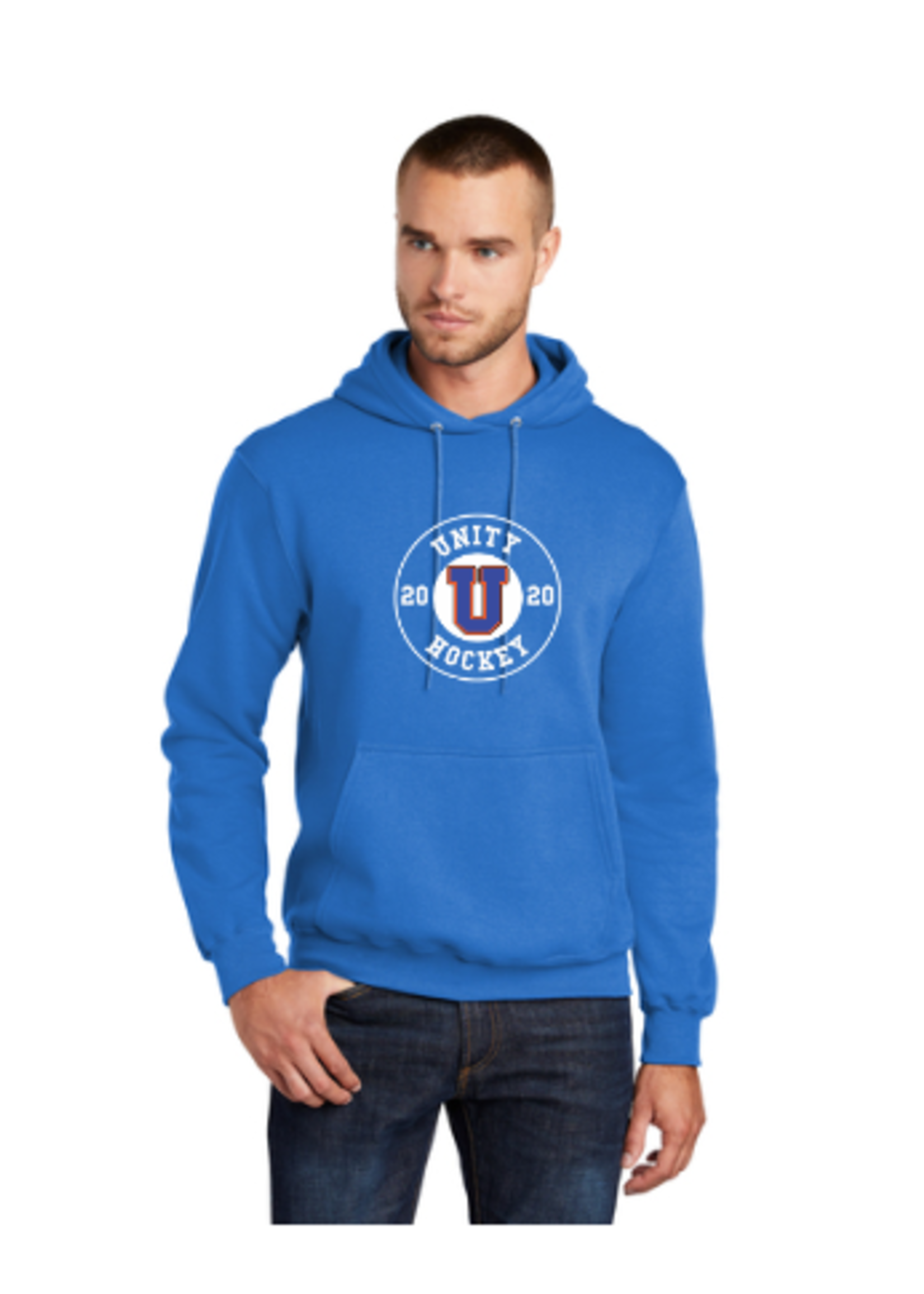 Unity Hockey Port & Company® Core Fleece Pullover Hooded Sweatshirt-Senior (PC78H)