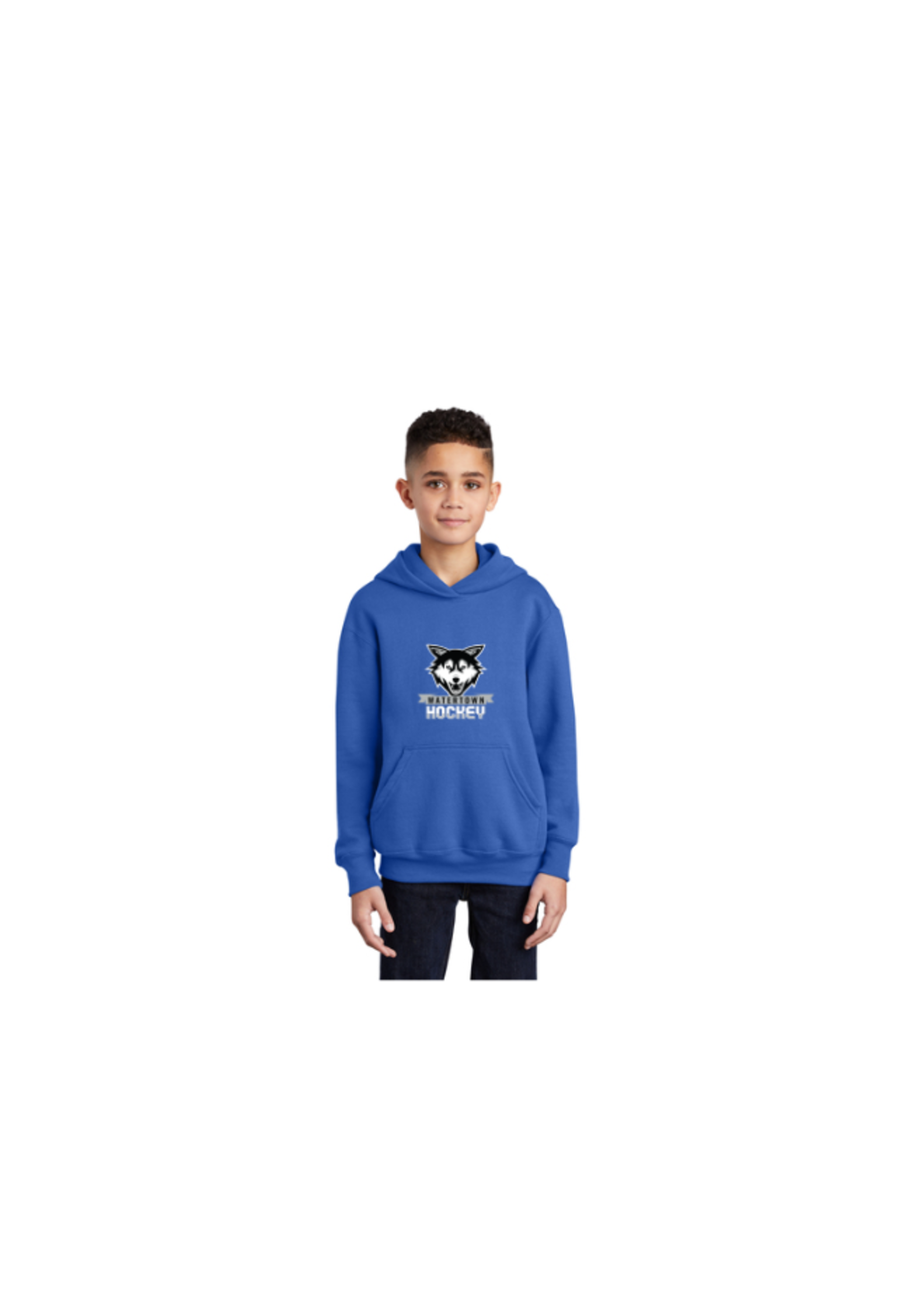 Watertown Hockey Port & Company® Youth Core Fleece Pullover Hooded Sweatshirt (PC90YH) Youth