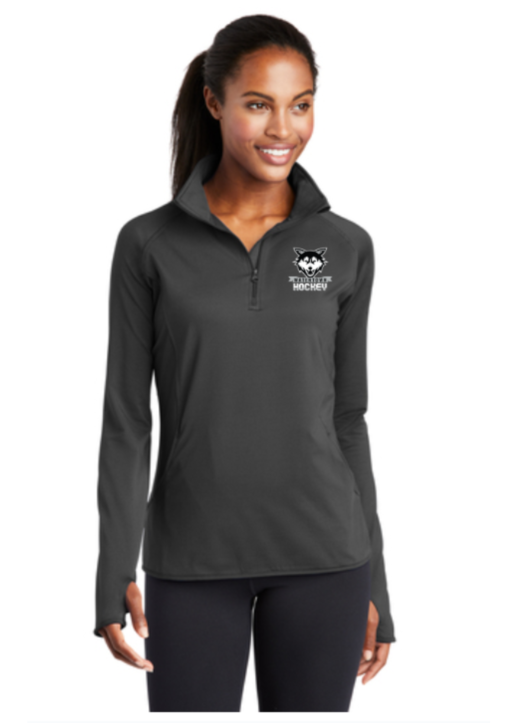 Watertown Hockey Sport-Tek® Ladies Sport-Wick® Stretch 1/2-Zip Pullover (LST850)