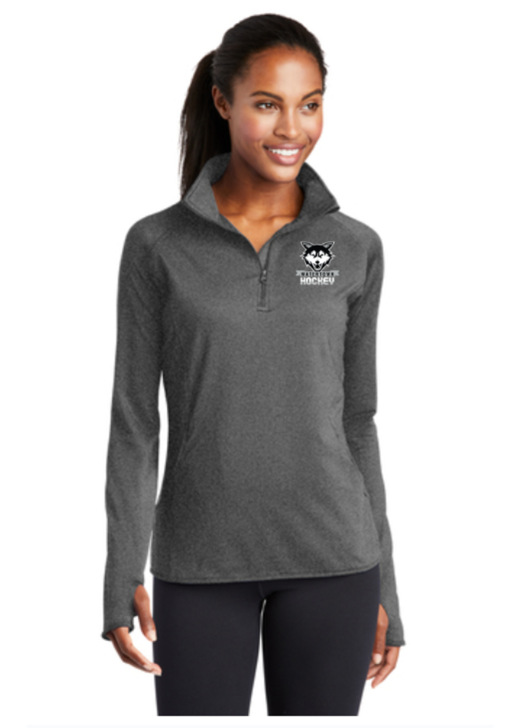 Watertown Hockey Sport-Tek® Ladies Sport-Wick® Stretch 1/2-Zip Pullover (LST850)
