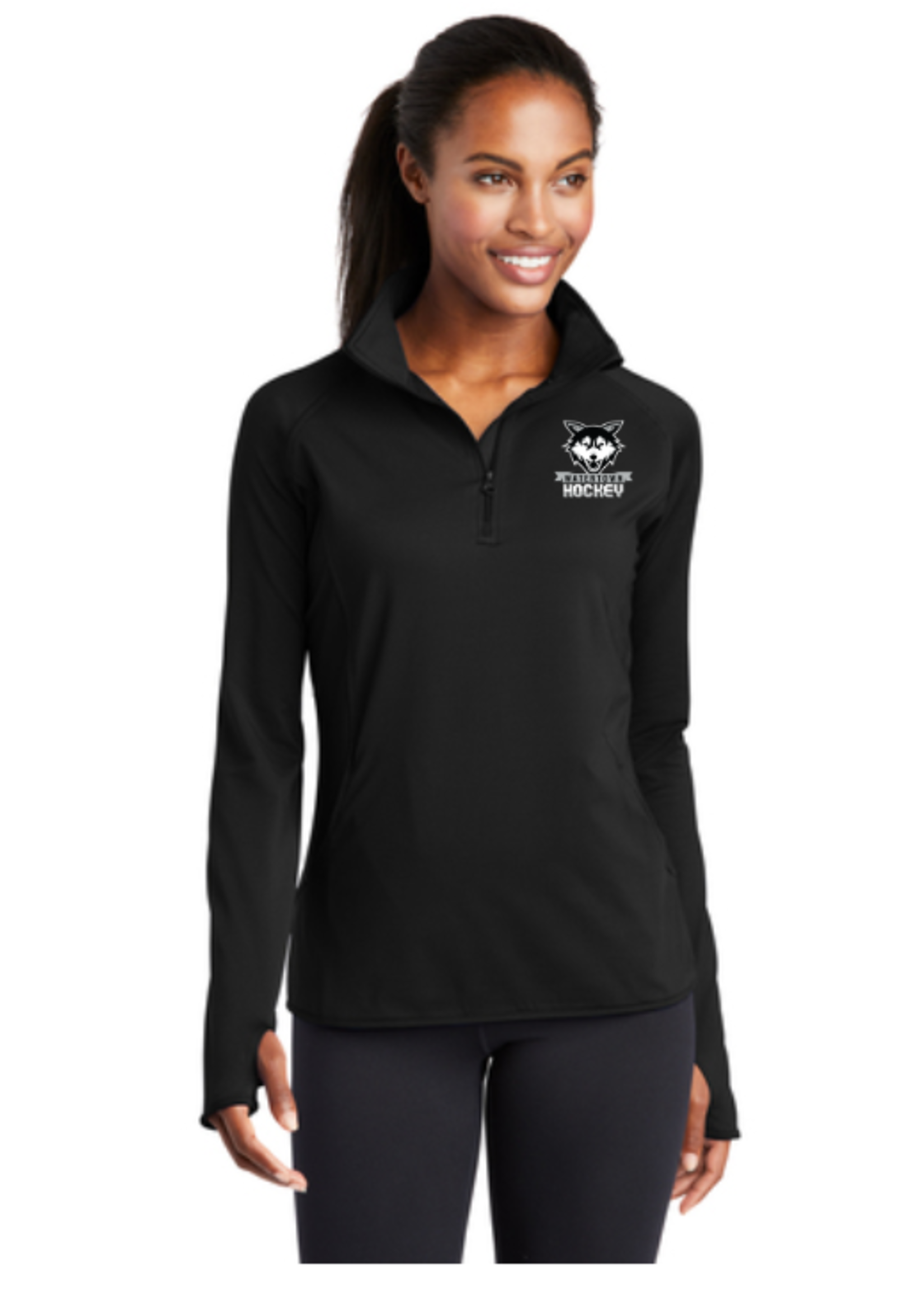 Watertown Hockey Sport-Tek® Ladies Sport-Wick® Stretch 1/2-Zip Pullover (LST850)