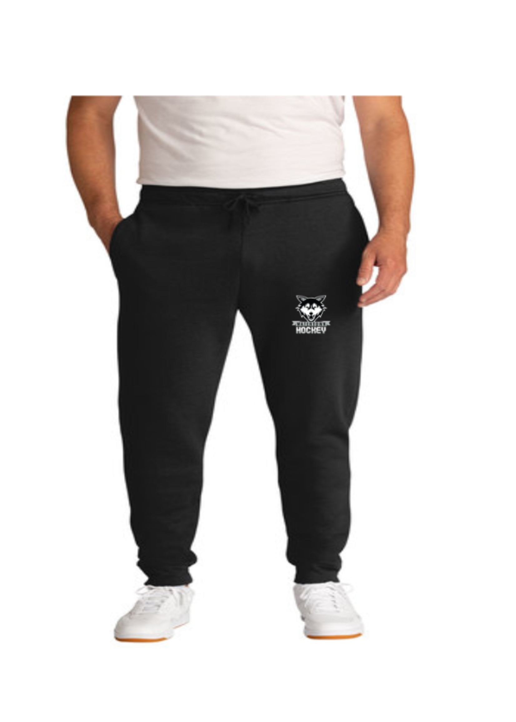 Watertown Hockey Jet Black Port & Company® Core Fleece Jogger-Senior (PC78J)