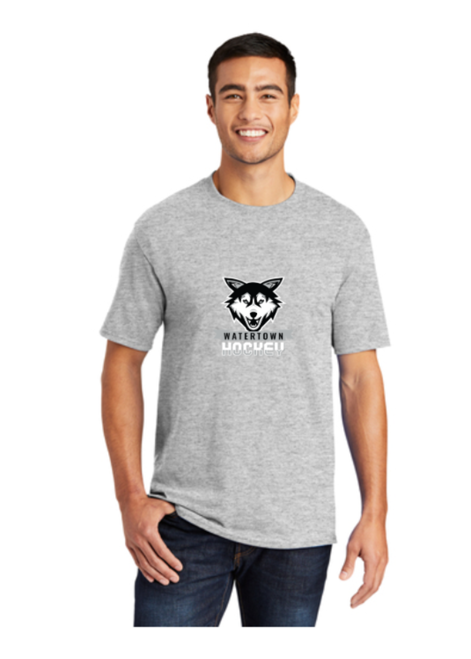 Watertown Hockey Port & Company® Core Cotton Tee Senior (PC54)