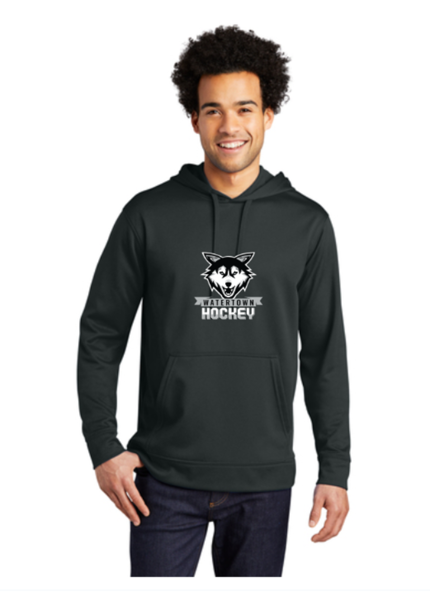 Watertown Hockey Port & Company® Performance Fleece Pullover Hooded Sweatshirt-Senior (PC590H)