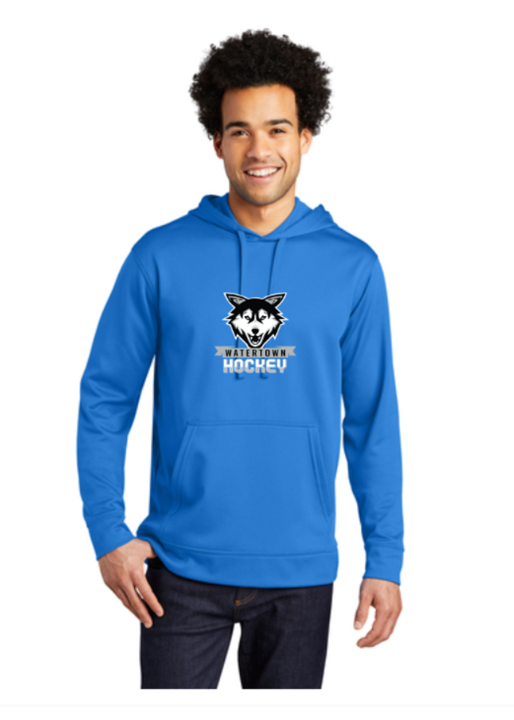 Watertown Hockey Port & Company® Performance Fleece Pullover Hooded Sweatshirt-Senior (PC590H)