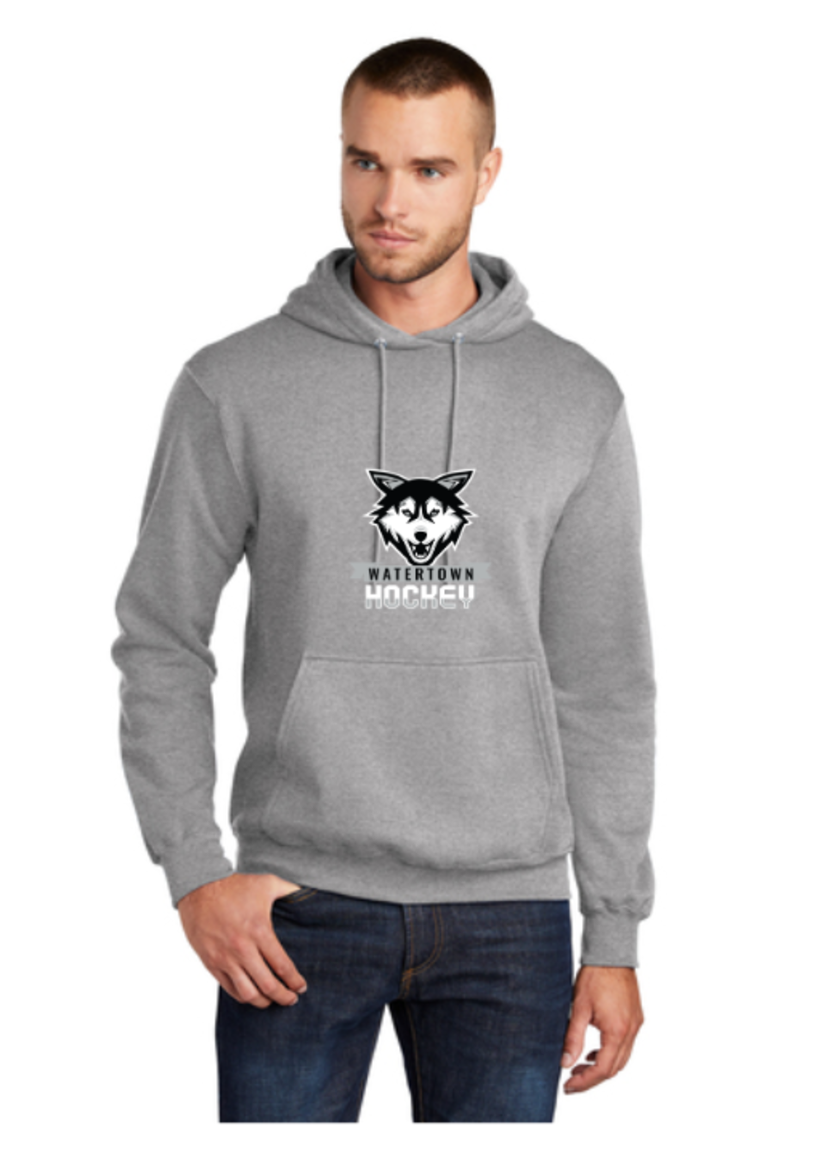Watertown Hockey Port & Company® Core Fleece Pullover Hooded Sweatshirt-Senior (PC78H)