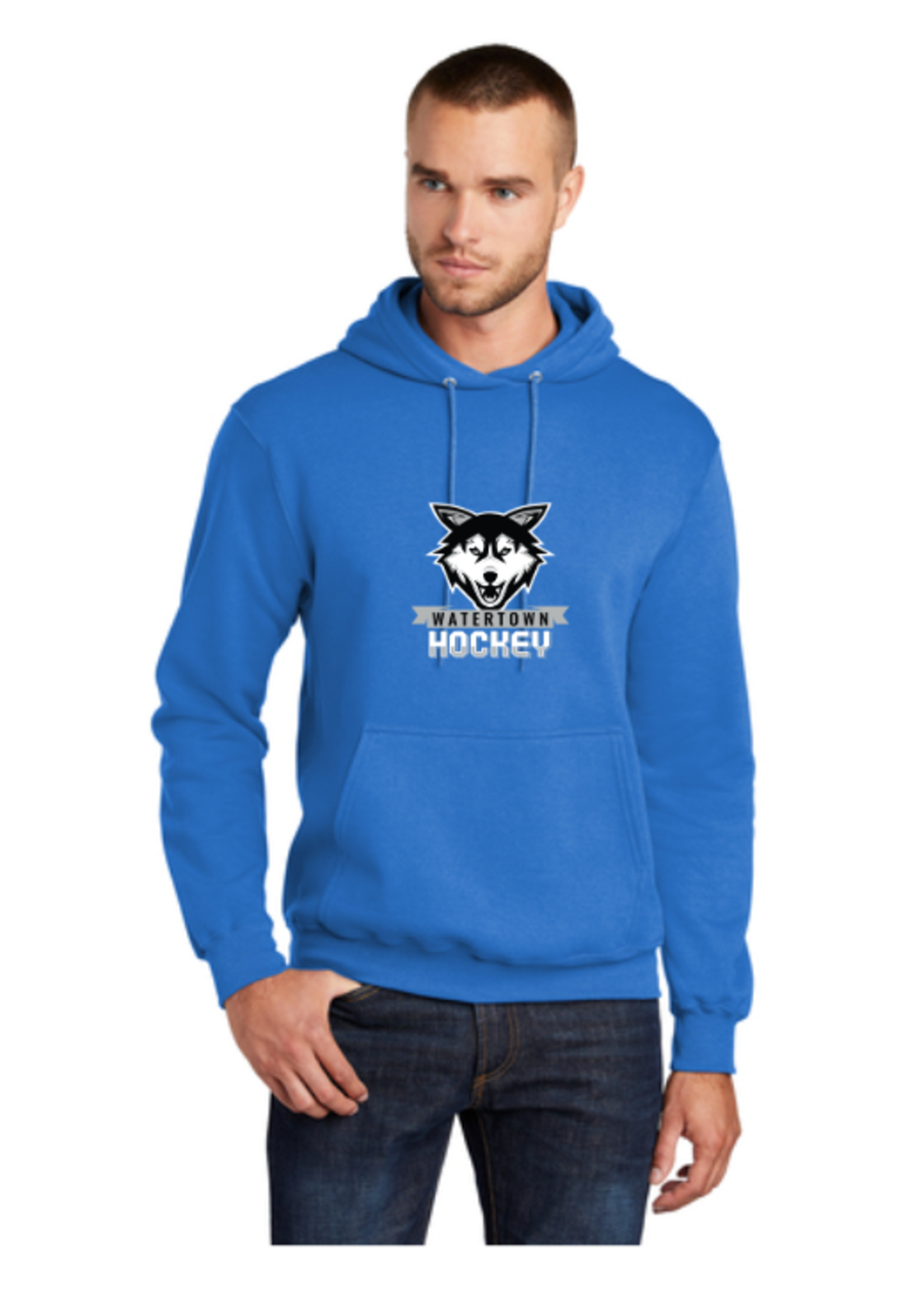 Watertown Hockey Port & Company® Core Fleece Pullover Hooded Sweatshirt-Senior (PC78H)
