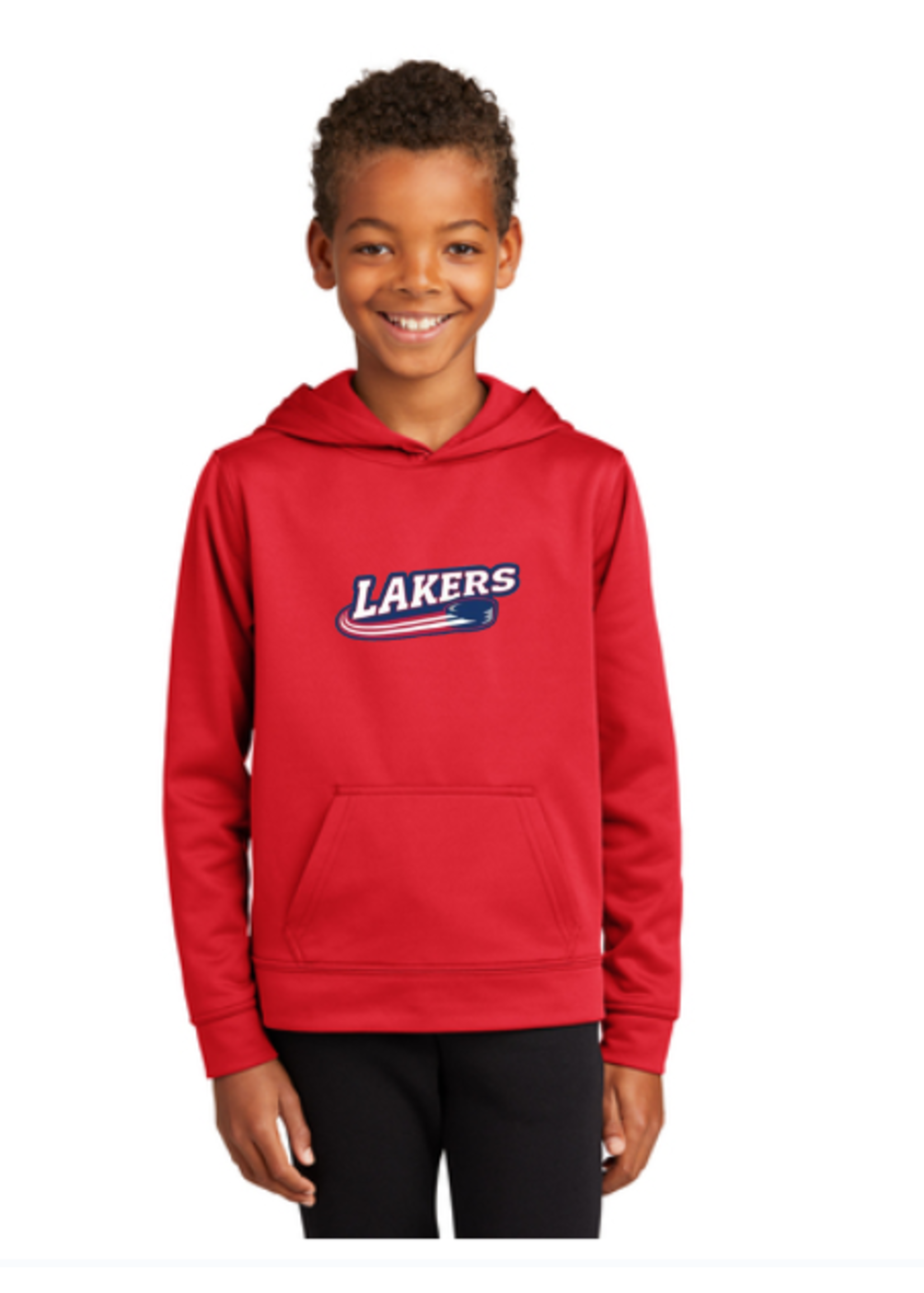 Sara-Placid Lakers Hockey Port & Company® Performance Fleece Pullover Hooded Sweatshirt Youth (PC590YH)