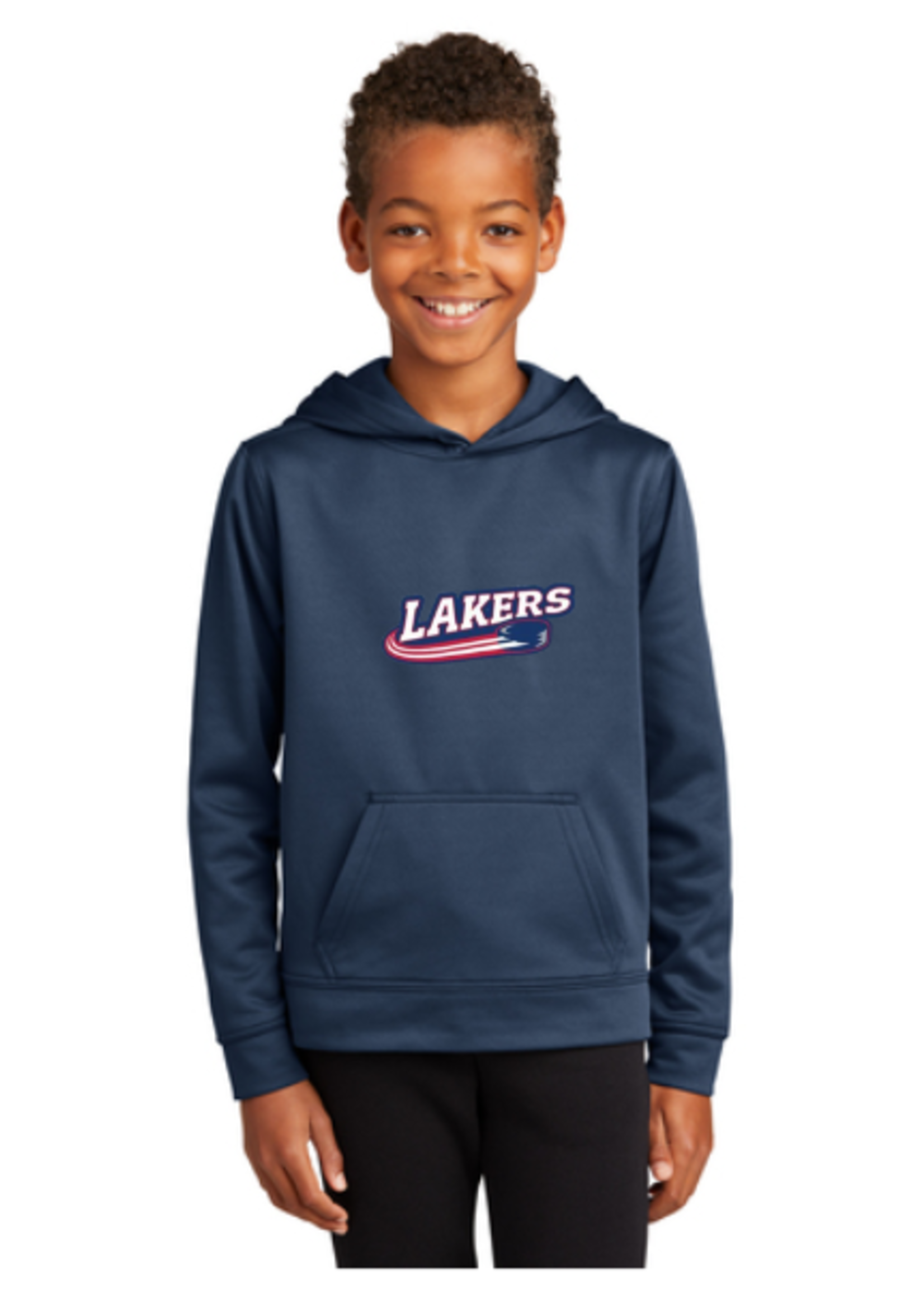 Sara-Placid Lakers Hockey Port & Company® Performance Fleece Pullover Hooded Sweatshirt Youth (PC590YH)