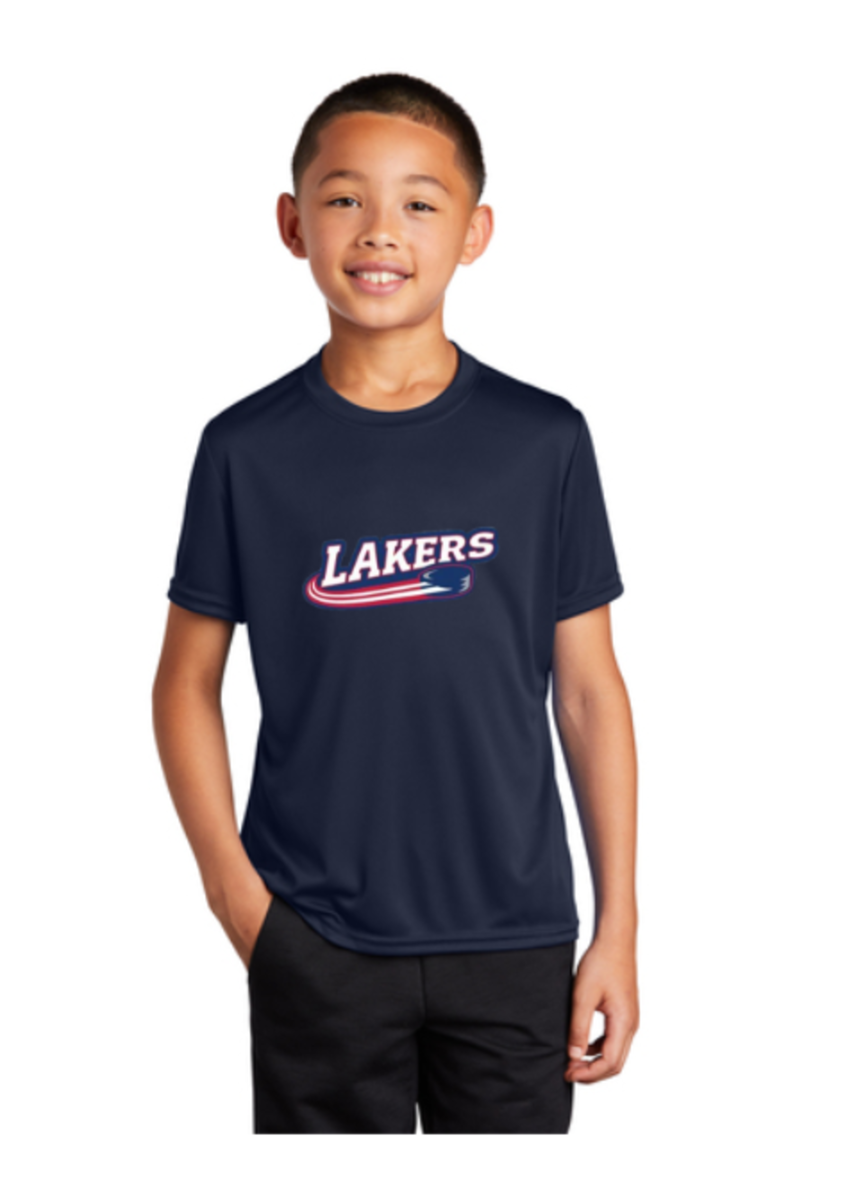 Sara-Placid Lakers Hockey Port & Company® Youth Performance Tee PC380Y