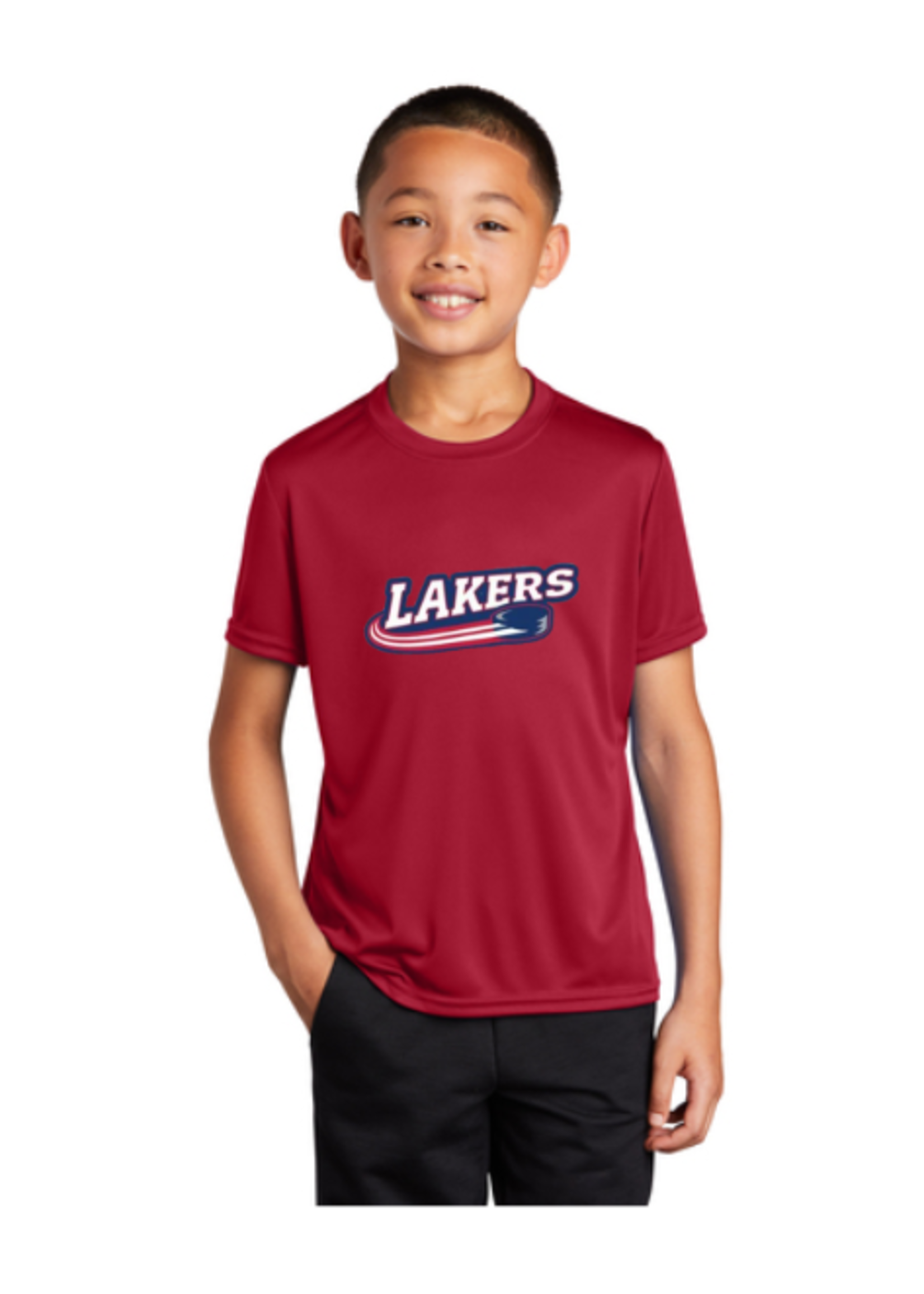 Sara-Placid Lakers Hockey Port & Company® Youth Performance Tee PC380Y