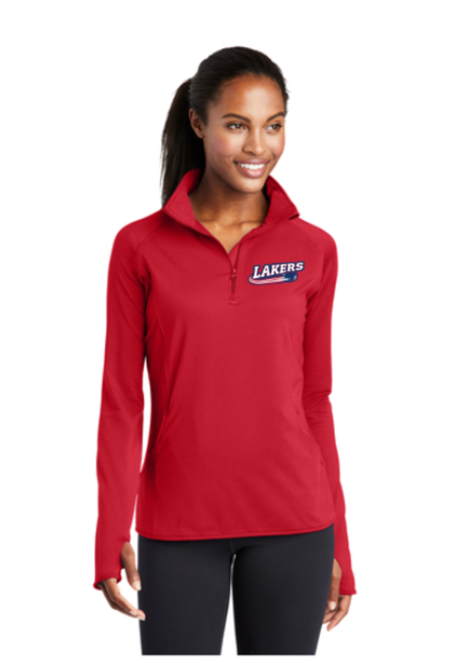 Sara-Placid Lakers Hockey Sport-Tek® Ladies Sport-Wick® Stretch 1/4-Zip Pullover LST850