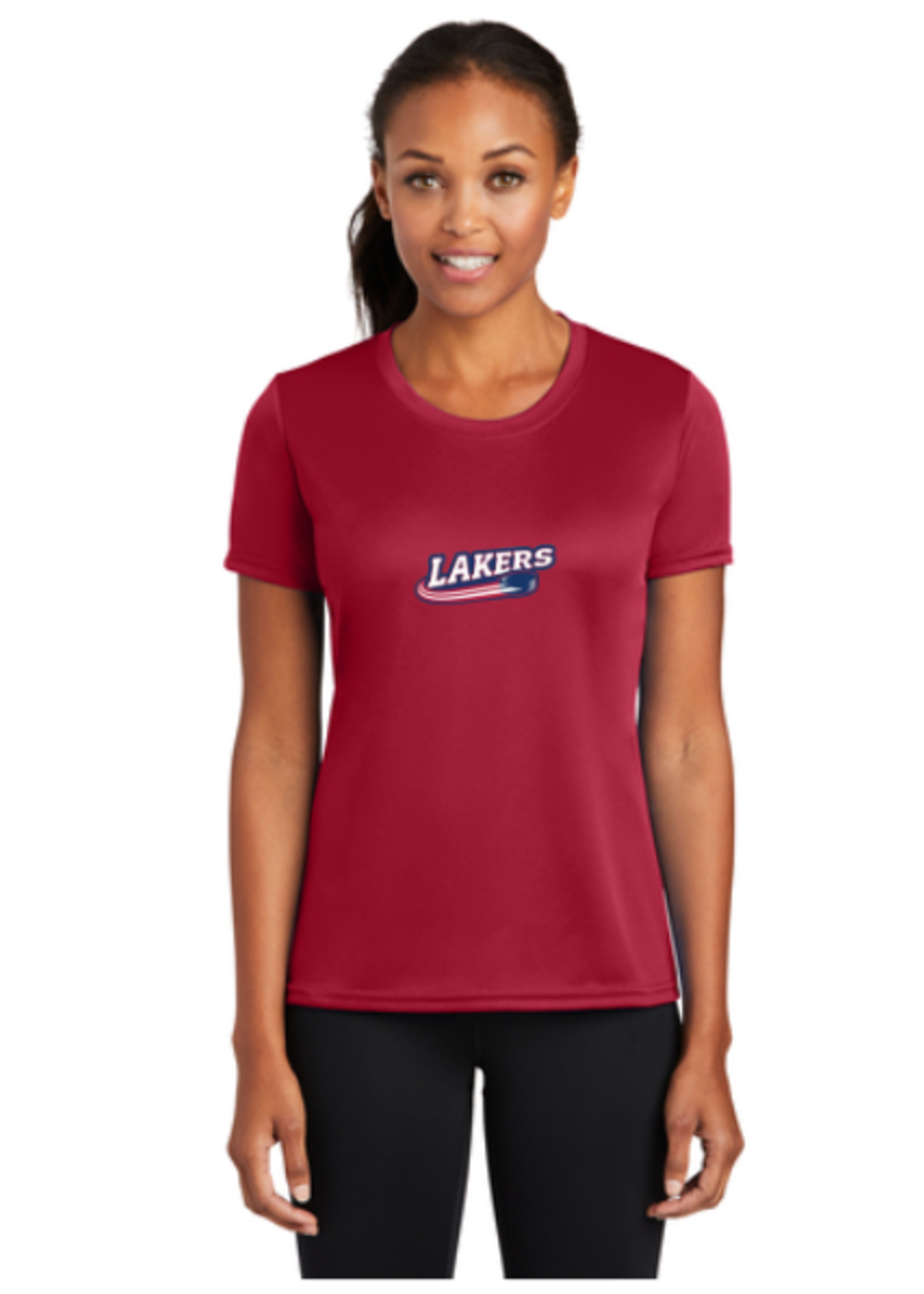 Sara-Placid Lakers Hockey Port & Company® Ladies Performance Tee LPC380