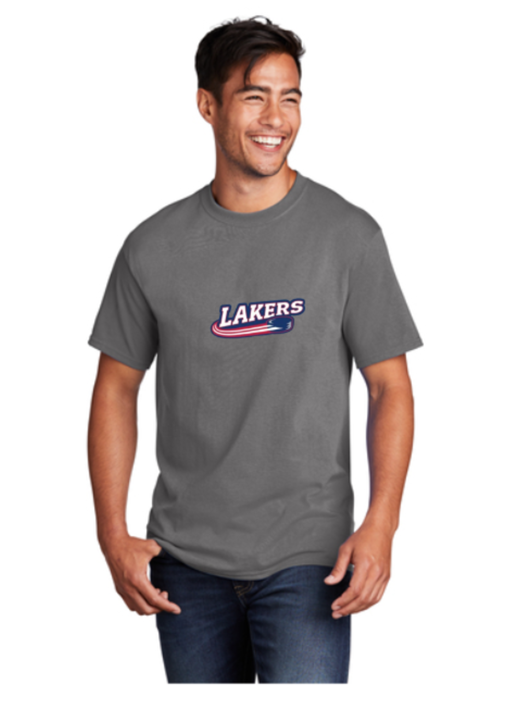 Sara-Placid Lakers Hockey Port & Company® Core Cotton Tee Senior (PC54)