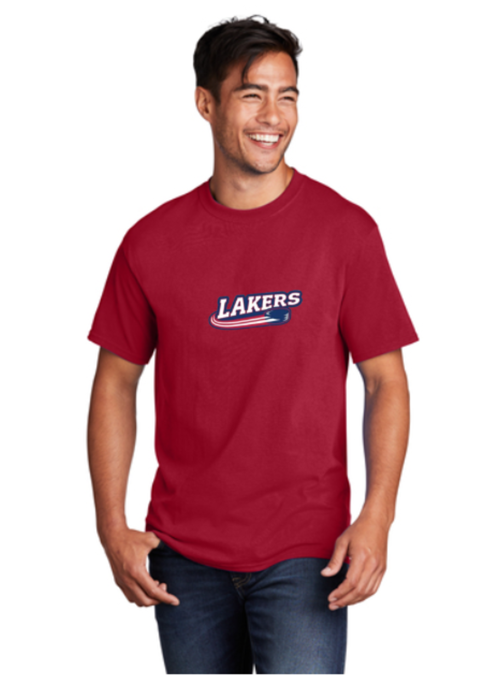Sara-Placid Lakers Hockey Port & Company® Core Cotton Tee Senior (PC54)