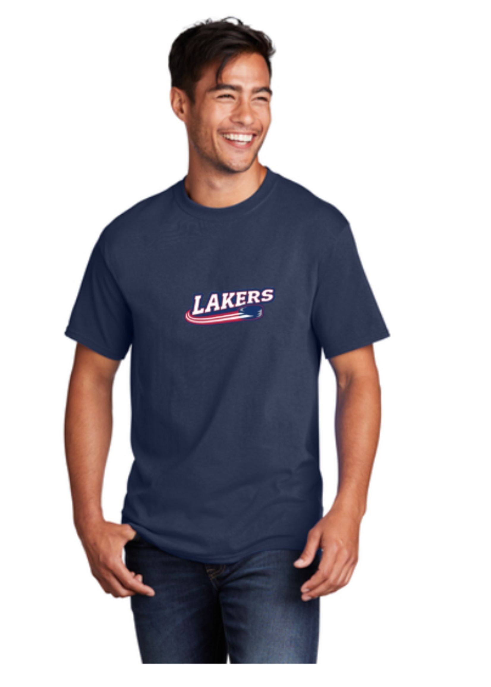 Sara-Placid Lakers Hockey Port & Company® Core Cotton Tee Senior (PC54)