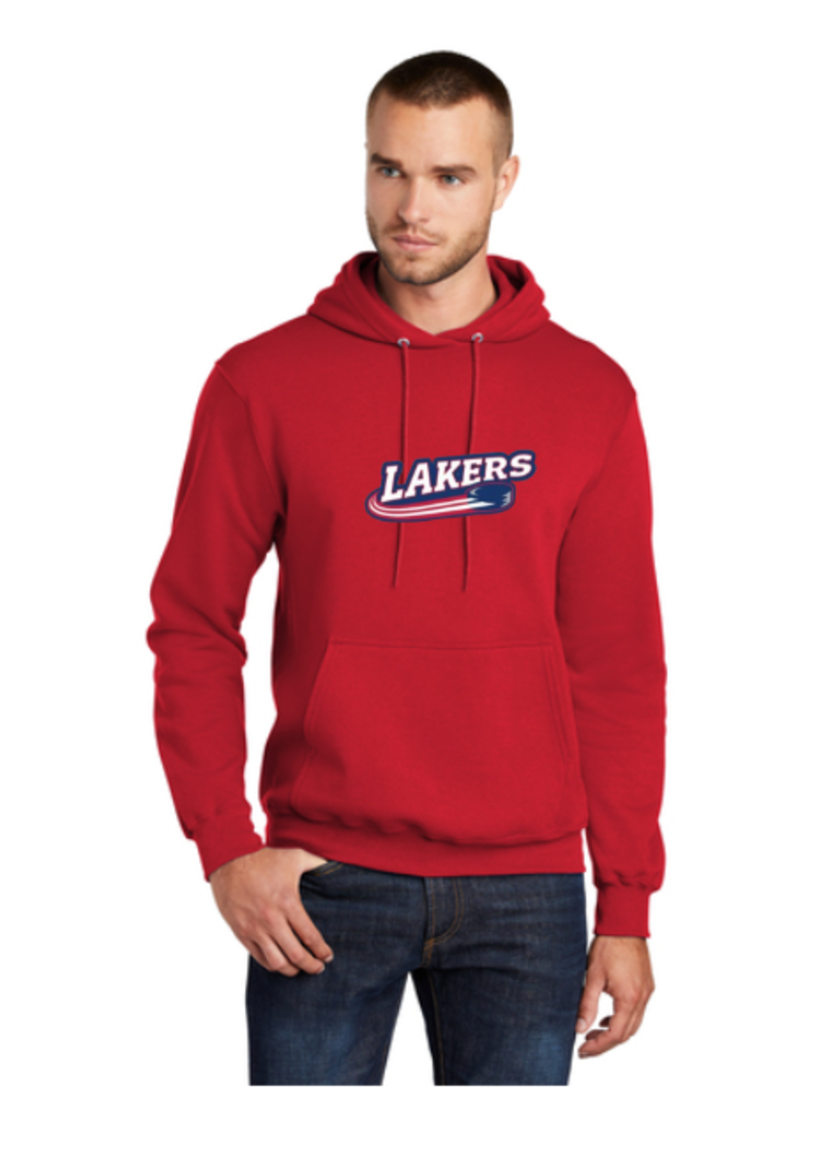 Sara-Placid Lakers Hockey Port & Company® Core Fleece Pullover Hooded Sweatshirt (PC78H)