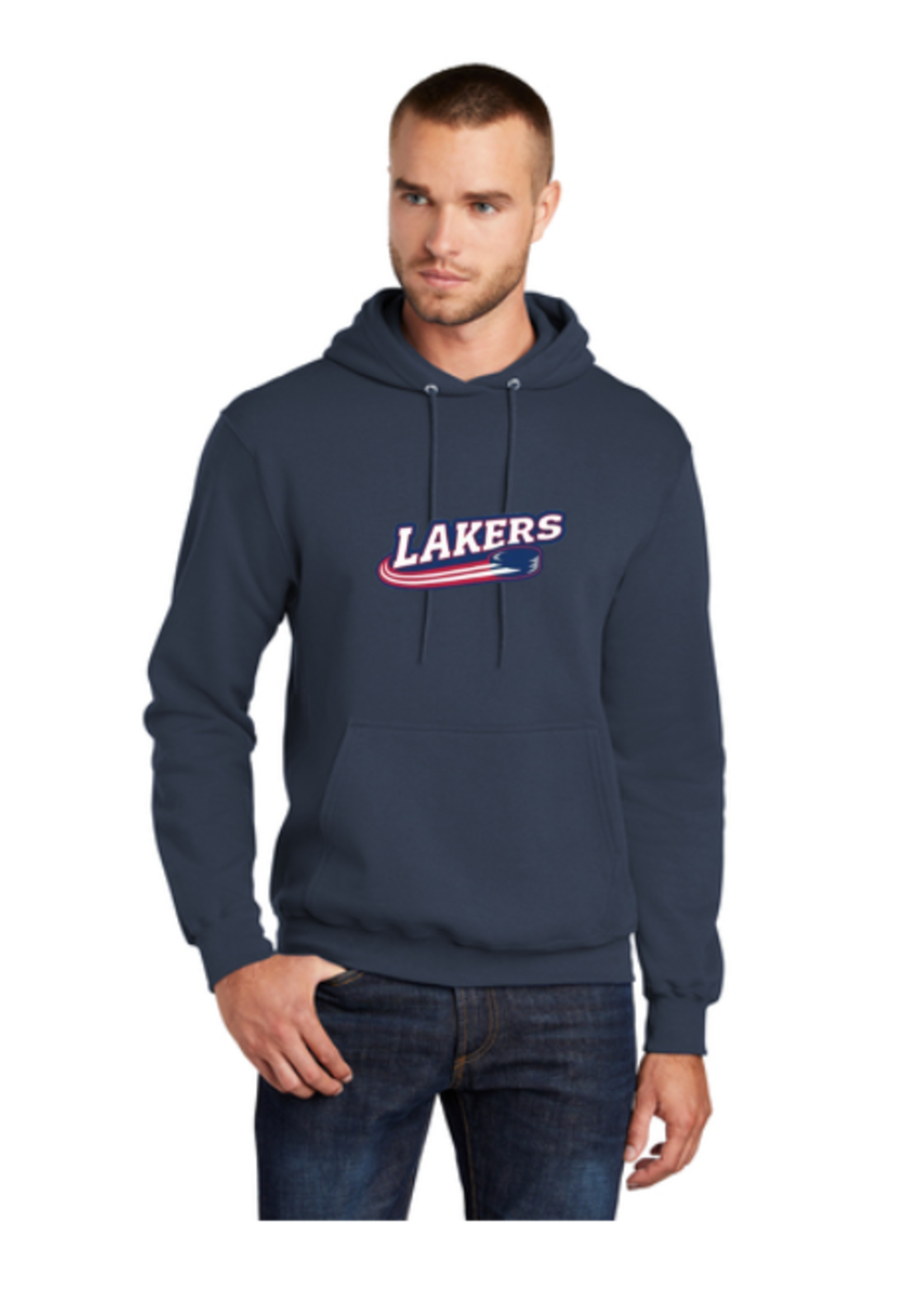 Sara-Placid Lakers Hockey Port & Company® Core Fleece Pullover Hooded Sweatshirt (PC78H)