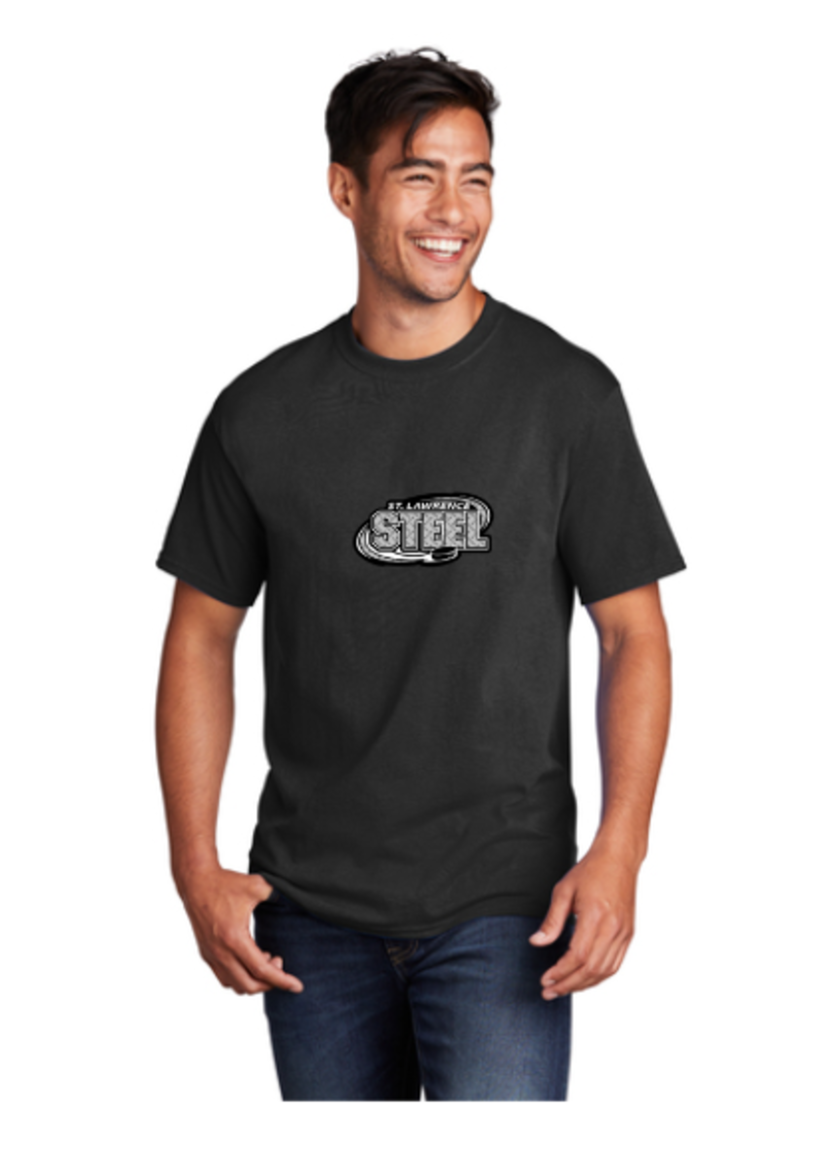 St Lawrence Steel Hockey Port & Company® Core Cotton Tee Senior (PC54)