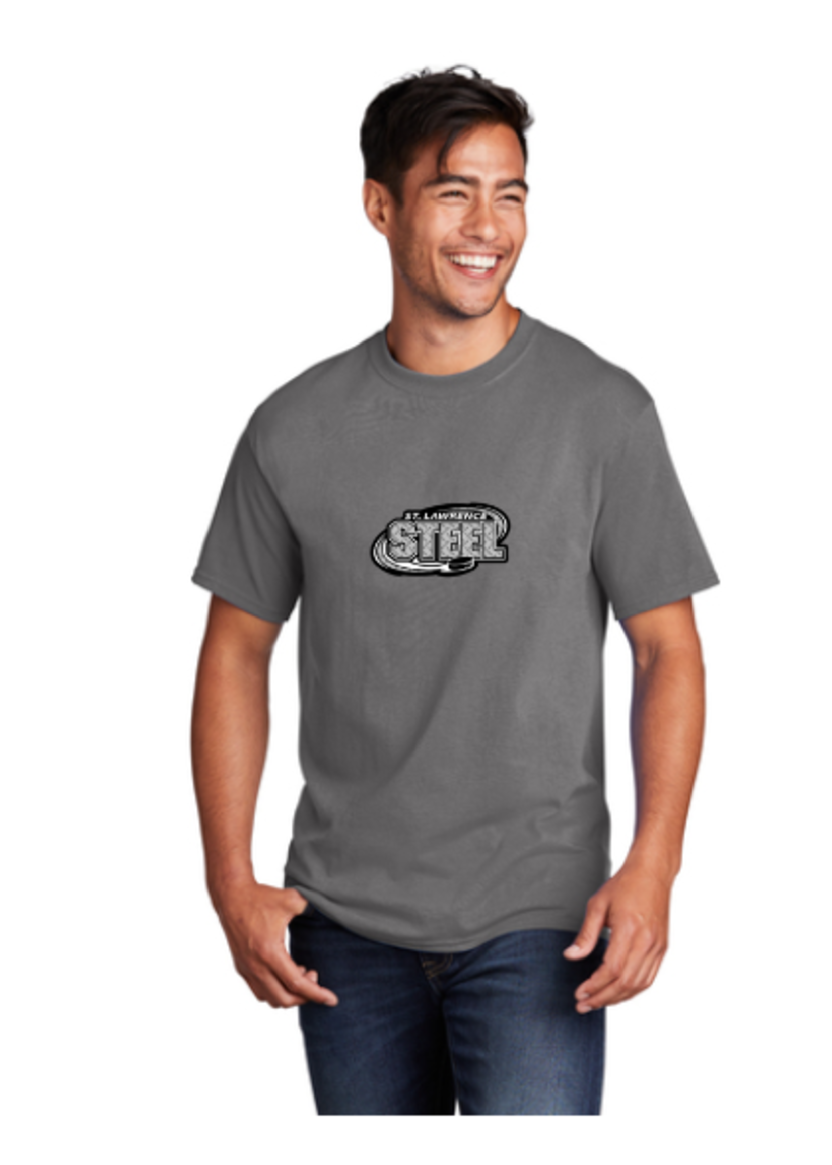 St Lawrence Steel Hockey Port & Company® Core Cotton Tee Senior (PC54)