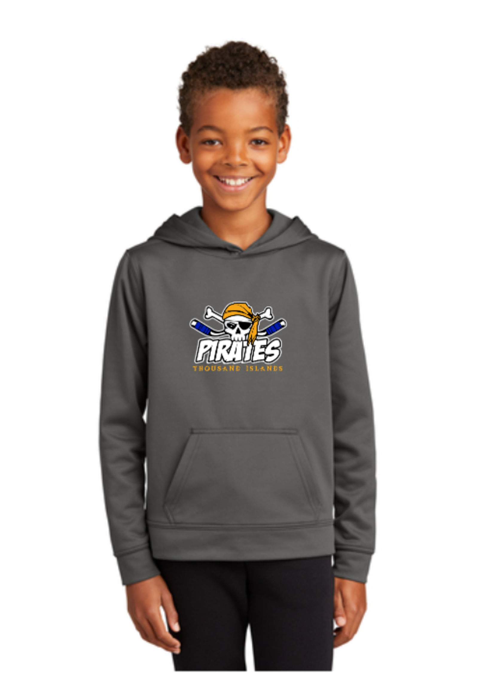 T.I Hockey Port & Company® Performance Fleece Pullover Hooded Sweatshirt Youth (PC590YH)