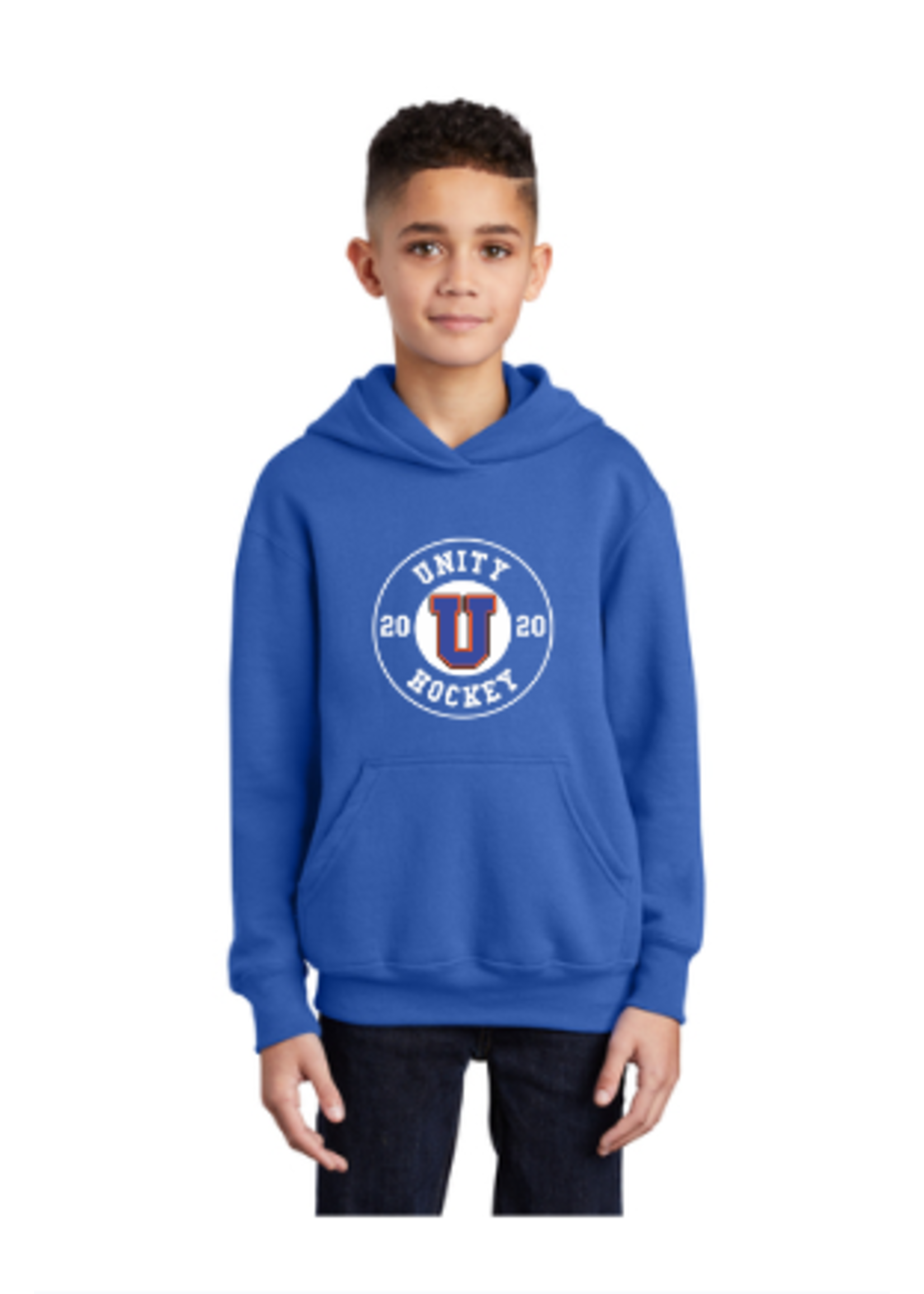 Unity Hockey Port & Company® Youth Core Fleece Pullover Hooded Sweatshirt (PC90YH)