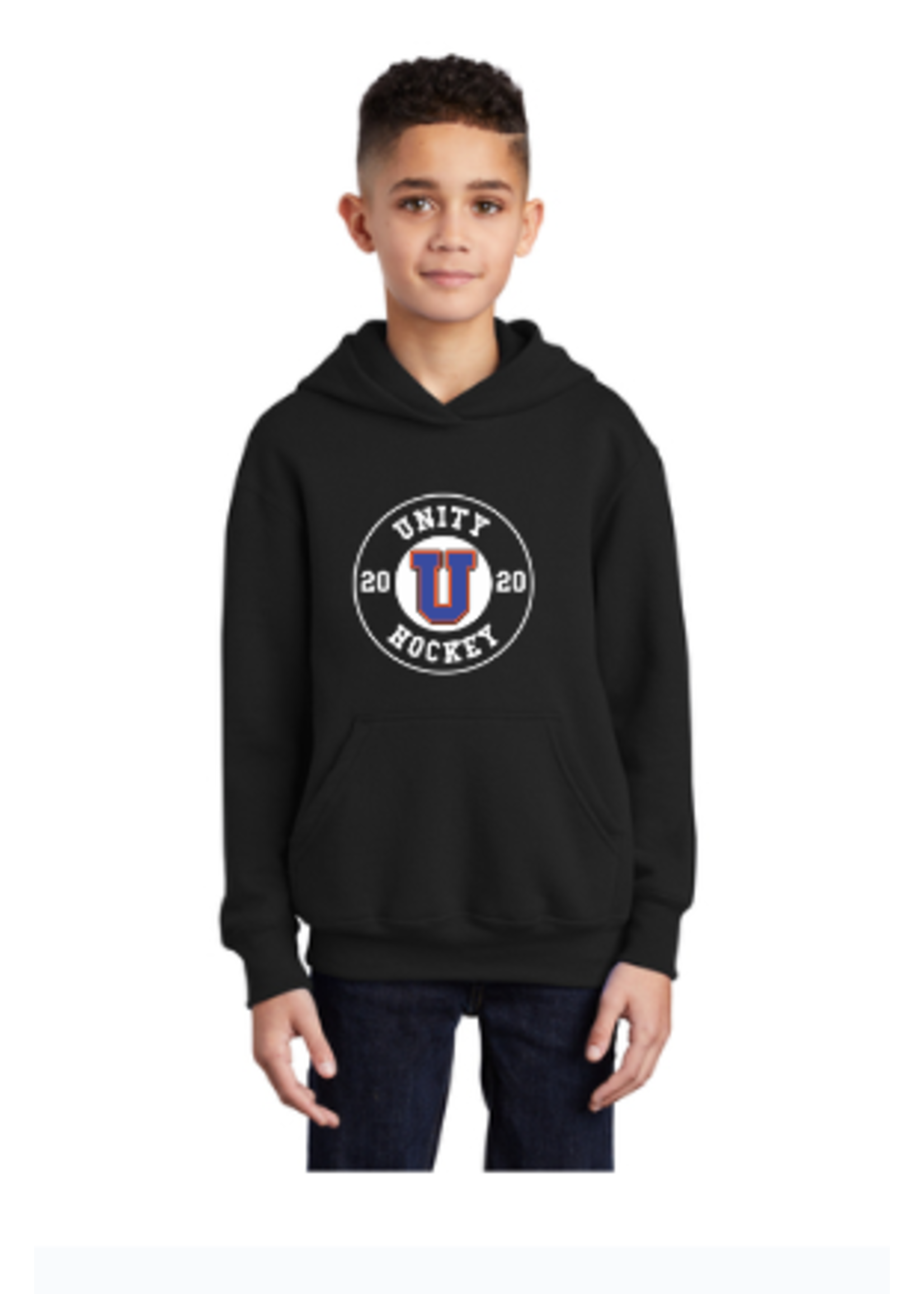 Unity Hockey Port & Company® Youth Core Fleece Pullover Hooded Sweatshirt (PC90YH)