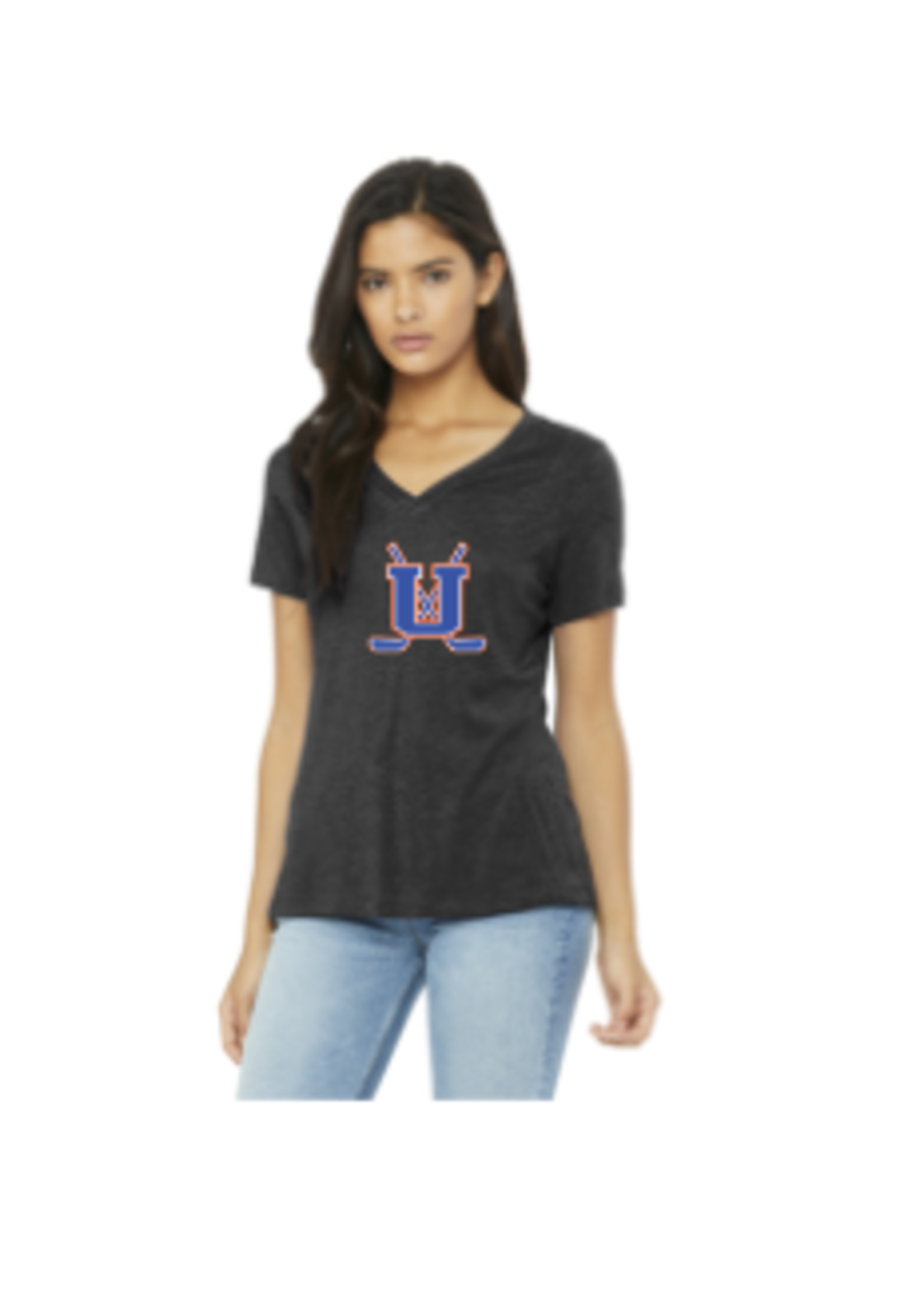 Unity Hockey Bella+Canvas Ladies Relaxed triblend V-Neck Tee (BC6415)