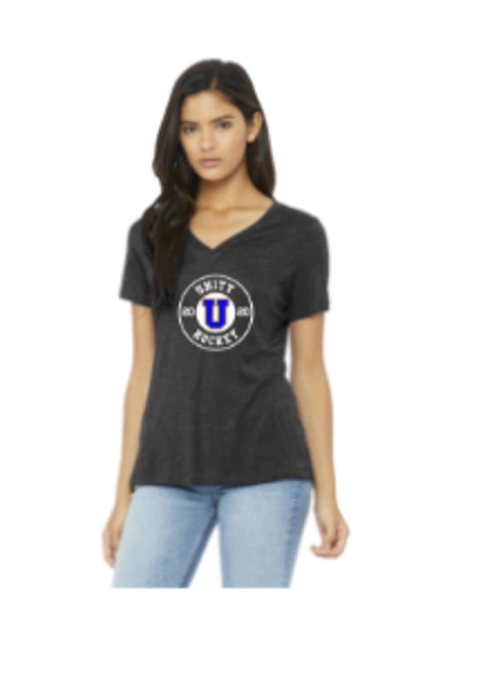 Unity Hockey Bella+Canvas Ladies Relaxed triblend V-Neck Tee (BC6415)