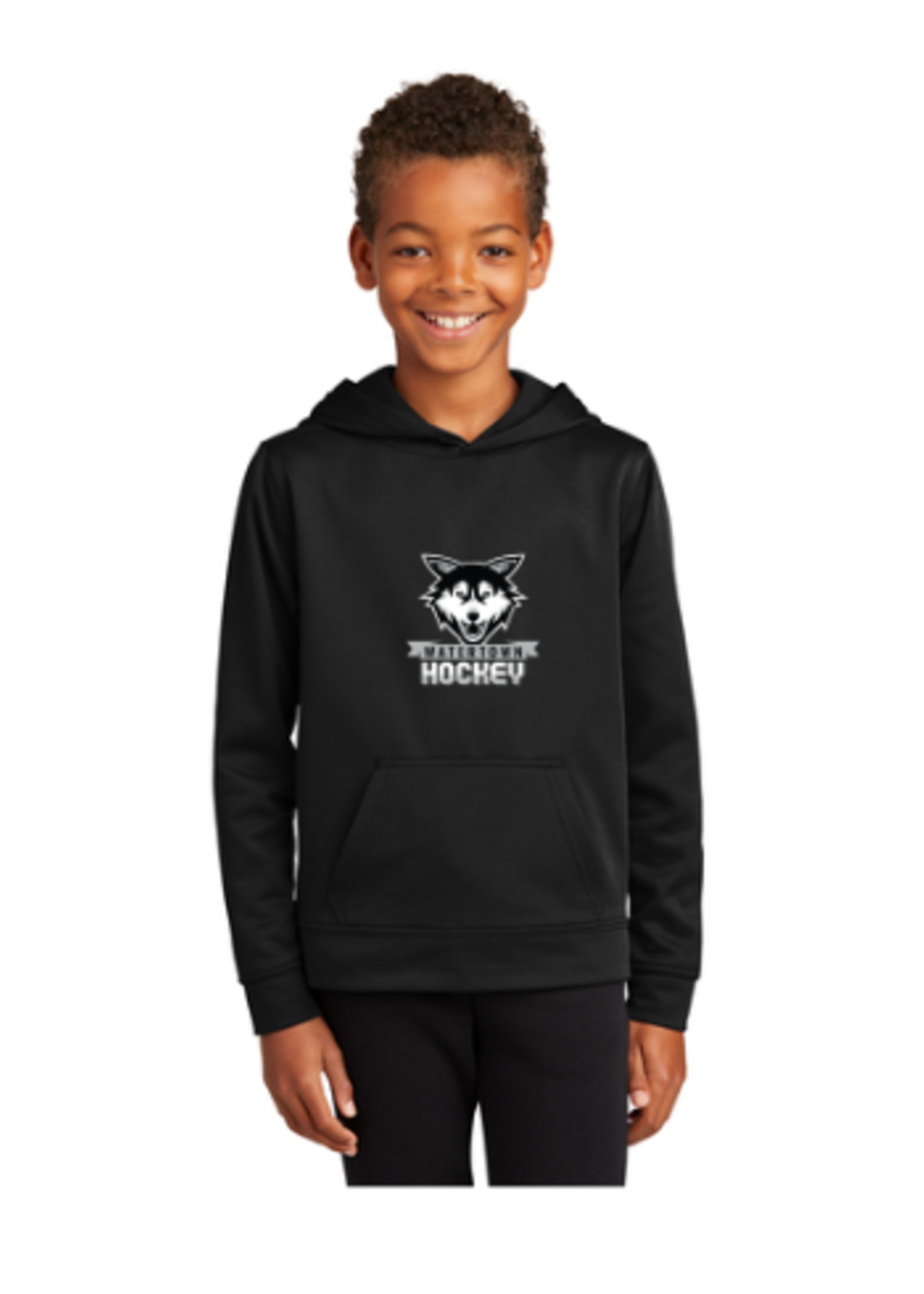 Watertown Hockey Port & Company® Performance Fleece Pullover Hooded Sweatshirt (PC590YH) Youth