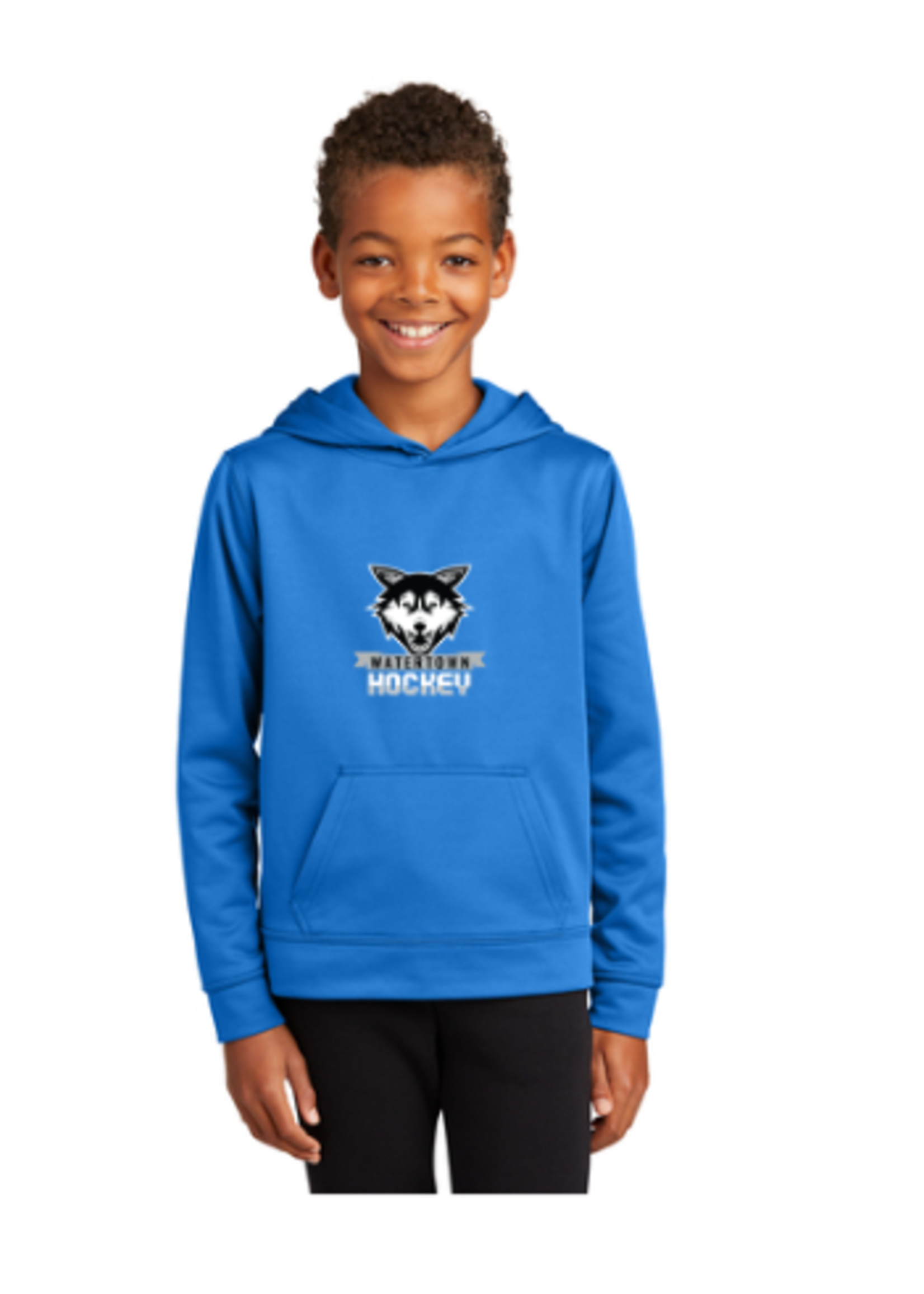 Watertown Hockey Port & Company® Performance Fleece Pullover Hooded Sweatshirt (PC590YH) Youth