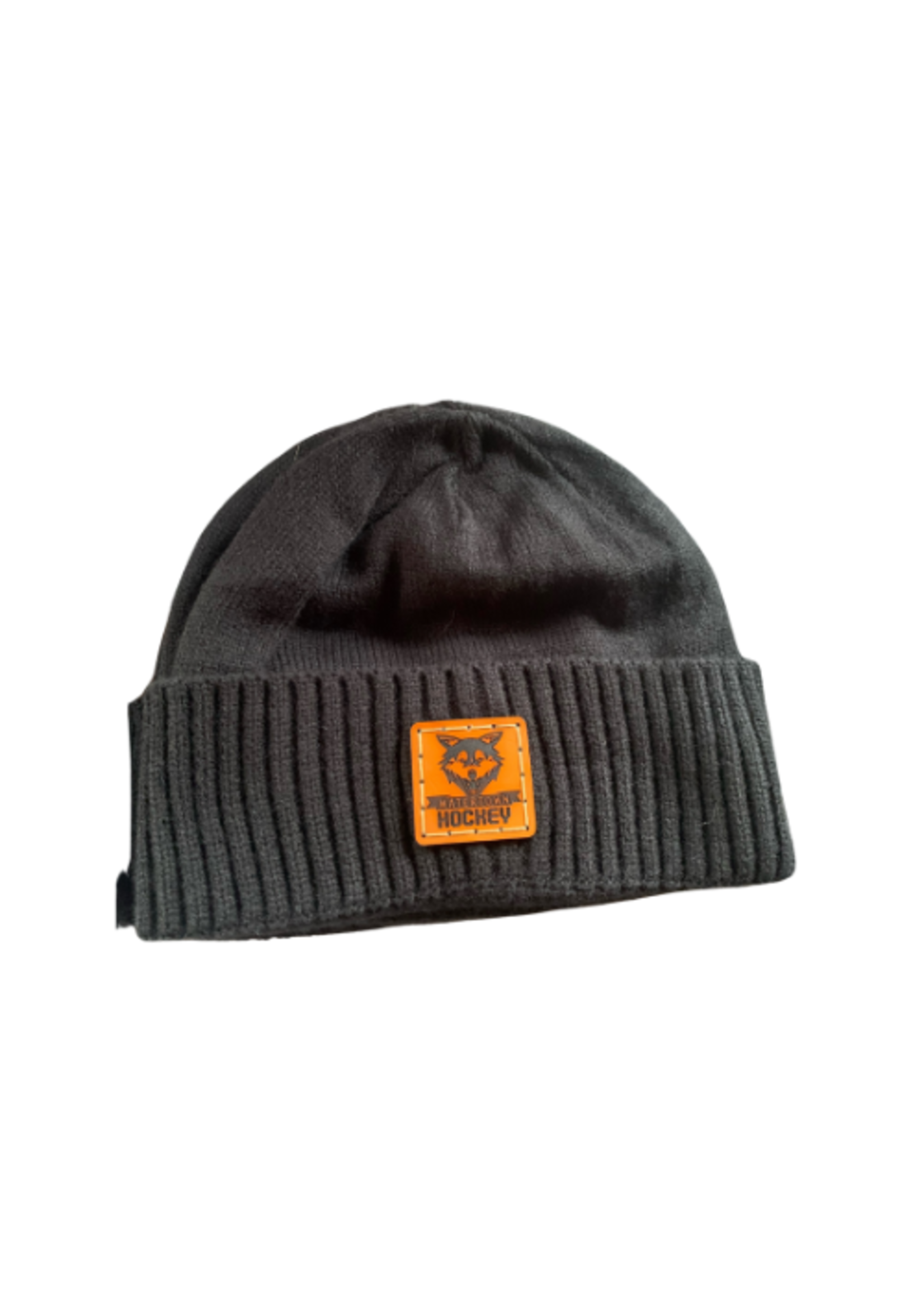 Watertown Leather Patch Black Winter Hat C951