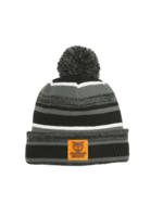 Watertown Hockey Leather Patch Winter Hat Pom