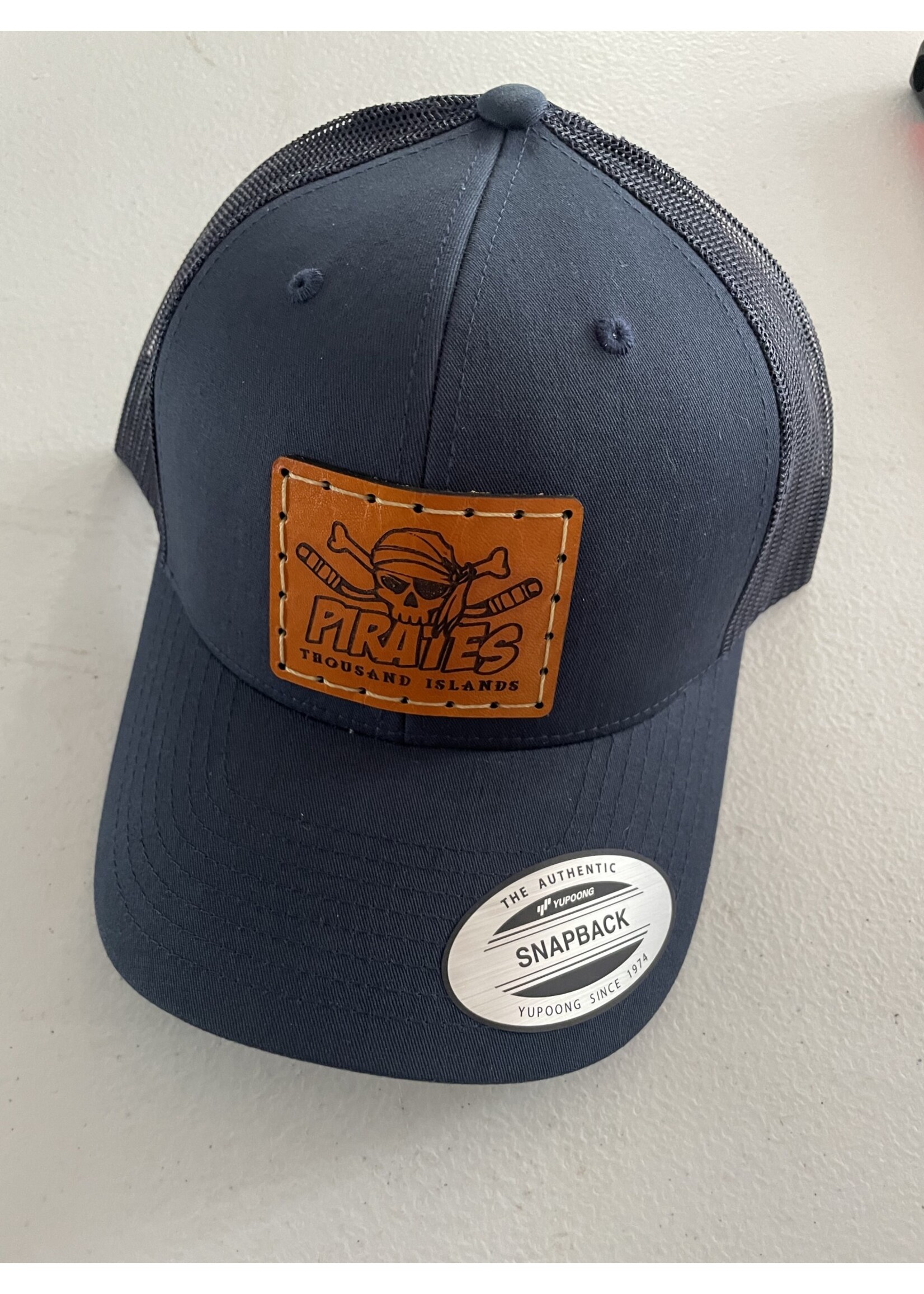 T.I. Leather Patch Hat - BlueTrucker