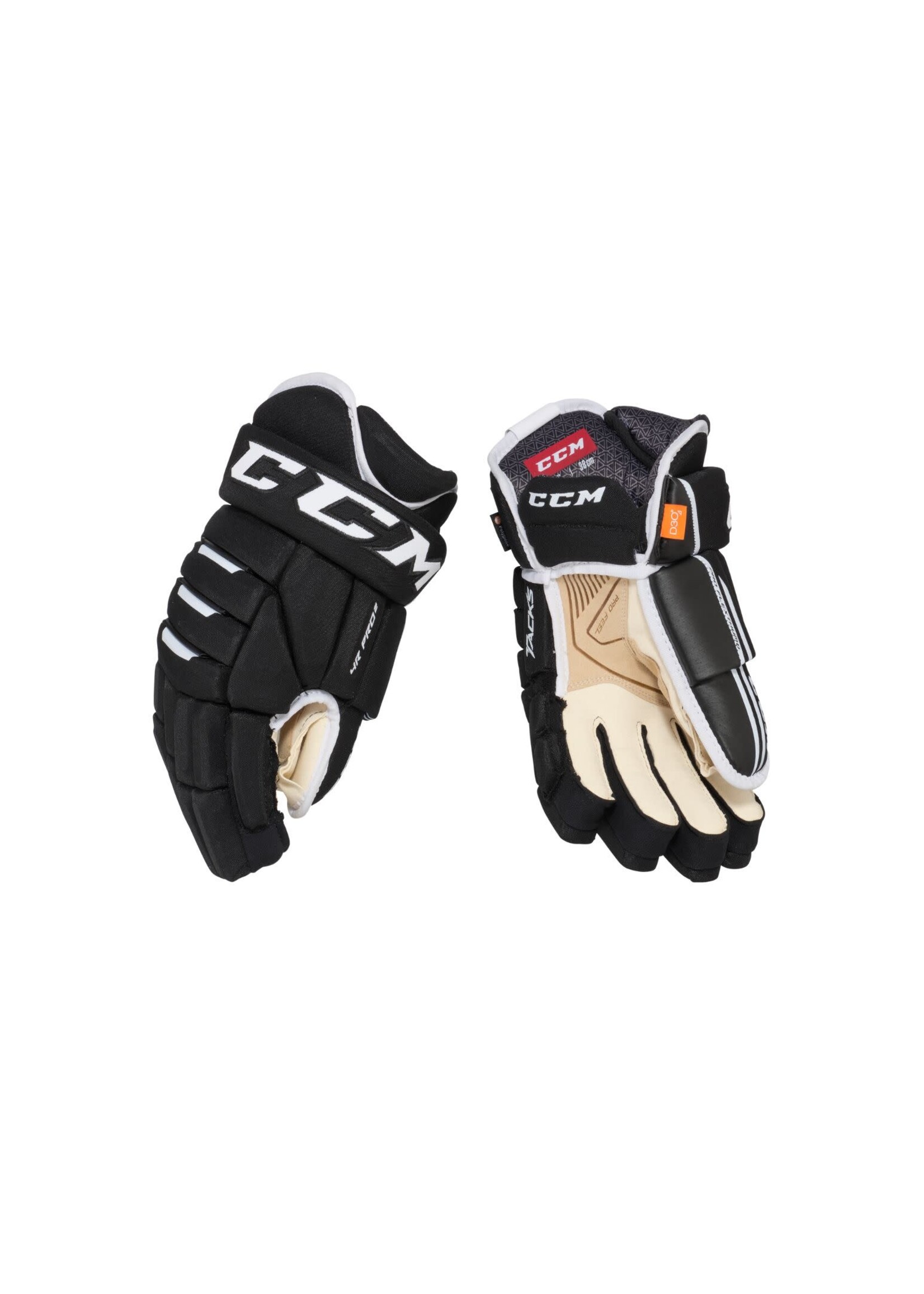 CCM HG4RP2 SR CCM 4 ROLL Prot Gloves Black/Black 15