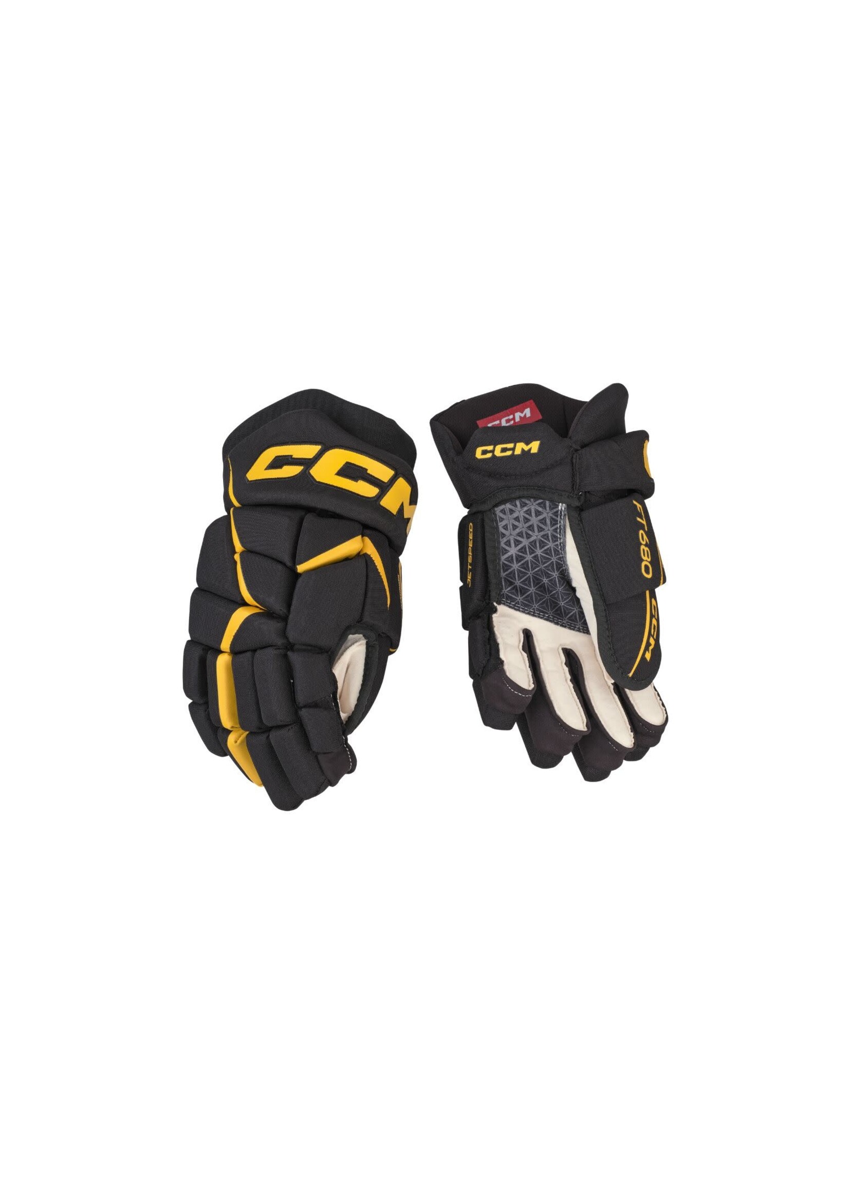 CCM HG680 SR CCM JS Gloves Black/Sunflower 15