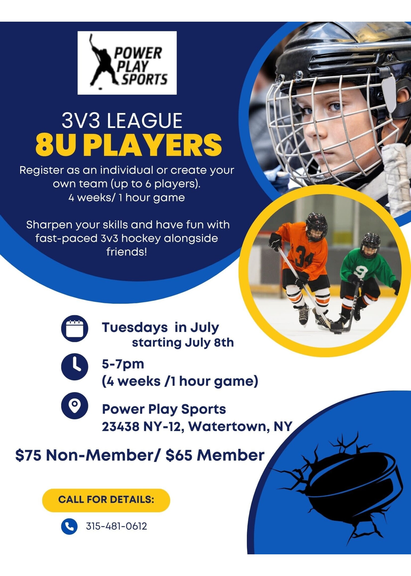 3v3 8u League Night-Tuesdays in July