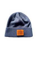 TI Leather Patch Navy Winter Hat C951